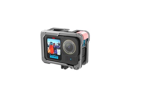 Image of TEKTONIC TMC-GPH13 Metal Cage for Hero 9 /10 /11 /12 /13 - CNC Aluminum Protective Frame with Cold Shoe Mount, 1 /4 inch Screw Ports & Quick-Release Design for Vlogging, Filmmaking & Action Sports
