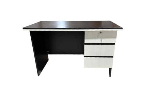 Image of Office Table for Work & Home | 4 Ft Computer Desk & Study Table | Engineered Wood Workstation | 3 Drawers | Spacious Laptop & Writing Desk | Royal Desk P1