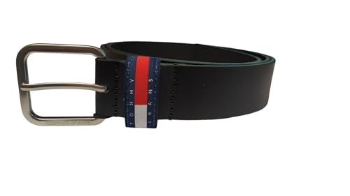 Tommy Jeans Herren Gürtel Ryan 3,5 cm Ledergürtel, Schwarz (Black), 95 cm – Ansicht 1