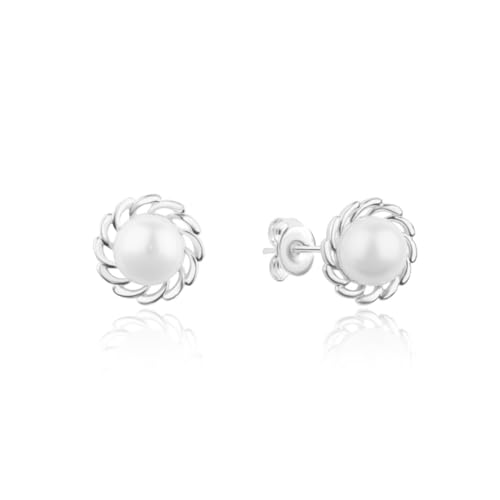 Image of Nistra 925 Sterling Silver Seaside Treasure Earrings | Gifts for Wife & Girlfriend | Stylish Luxury Jewelry for Women & Girls | With 925 Stamp & Certificate of Authenticity