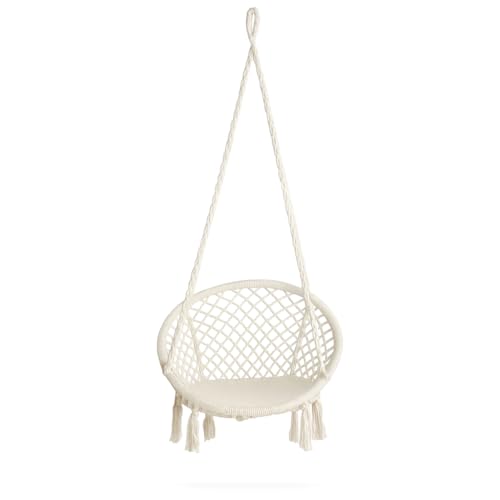 Boho Hammock Swing Chair for Adults and Kids | Cotton Jhula for...