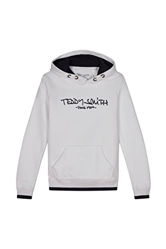 Teddy Smith, Siclass Hoody, Sweat pour Garçon, Casual, Blanc, Taille 14