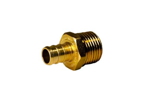 XFITTING 1/2 inch Pex x 1/2 inch Male NPT Adapter, 24-4-1=5X, 5 Pieces