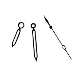 ATOMUSERLY 1 Jeu d'aiguilles de Montre argentées, Or Rose, Bleues et Noires, Lumineuses Vertes, compatibles avec Les mouvements NH35, NH36, ETA 2824, 2836(Black,Fit ETA 2824 2836)