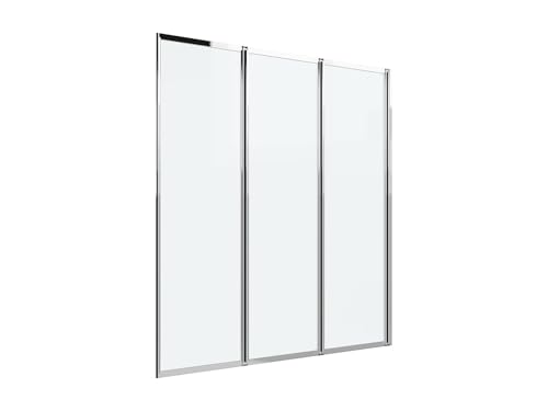 Vente-unique-Parete per vasca da bagno pieghevole 120 x 140 cm in Metallo Colore Cromo - DISTRICT