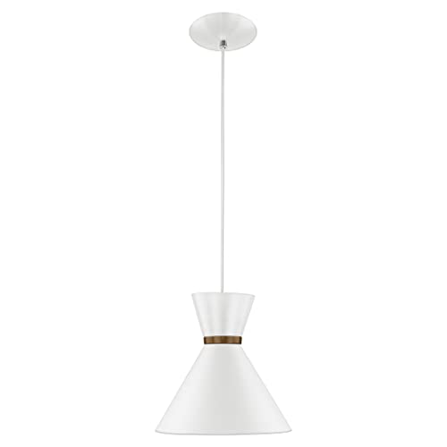 Kit 3 Pendentes Berlin 21cm Mesa Balcão Gourmet Branco/Cobre