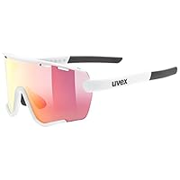 uvex sportstyle 236 S Set - Sportbrille für Damen und Herren - inkl. Wechselscheiben - beschlagfrei - white matt/red - one size