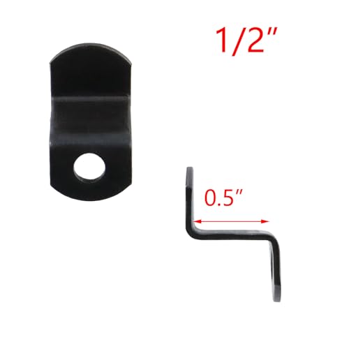 Image of T Tulead 20PCS Canvas Clips Iron Offset Clips for Picture Framing Photo Frame Clamp Clip 1 /2 inch, Black, with Screws