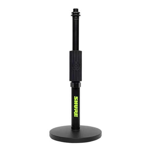 Shure by Gator Round Base Desktop Mic Stand with Standard Height-Adjustable Twist Clutch and 6' Base; (SH-DESKTOP1)