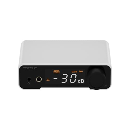 TOPPING DX1 II DAC & Kopfhörerverstärker ES9039Q2M, DAC-Chip mit optischem Ausgang/Eingang, Vorverstärkermodus, Balanced-Line-Ausgang, vollständig gebalancierter Kopfhörer-Verstärker (Weiß)