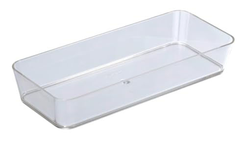 Wenko Bandeja organizadora Candy pequeña Transparente - pequeña, Poliestireno, 24 x 4 x 10 cm, Transparente