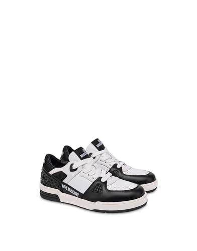 Love Moschino Women's Ja15084g1nikb10b Trainers, White Black, 8.5 Women