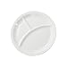jojofuny Piatto di Ceramica per Cena Diviso Piastra in Ceramica: 3 Scomparto Rotondo Piatto Diviso Porzione Piastra di Controllo Piastra Snack Serving Vassoio per Bambini Bambini Gli
