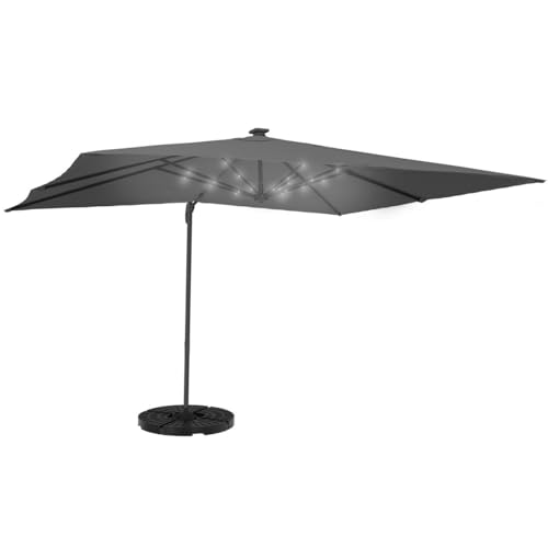 IDMarket - Parasol déporté inclinable Rotatif 360...