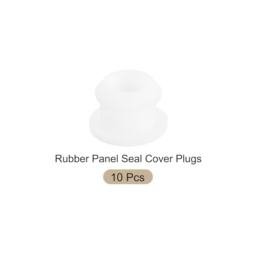 Image of Snap in Locking Hole Plugs Rubber Panel Seal Cover Drilled Silicone Caps, [for Kitchen Rubber, Waterproof Sealing Plugs] - 11mm /0.4in /White /10Pcs