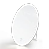 EUG LED Makeup Mirror with Lights, Rechargeable Screen Vanity Mirror with Lights, Touch Control...