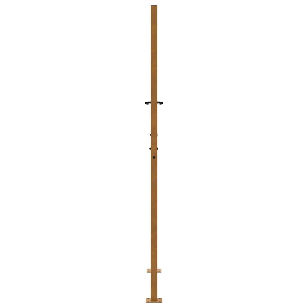Brama ogrodowa 100 x 175 cm ze stali odpornej na warunki atmosferyczne z laserowo ciętym wzorem trace, zamykana, łącznie ze słupkiem i zamkiem, idealna do wjazdu, ogrodu, na taras i