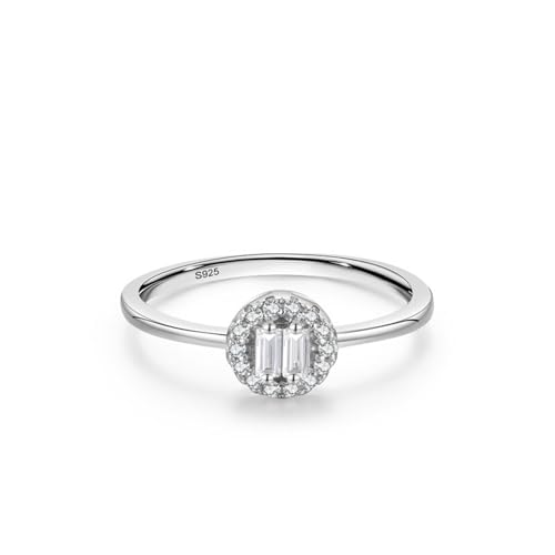 Bague argent femme 925 anti ternissement avec zircone cubique haute brillance