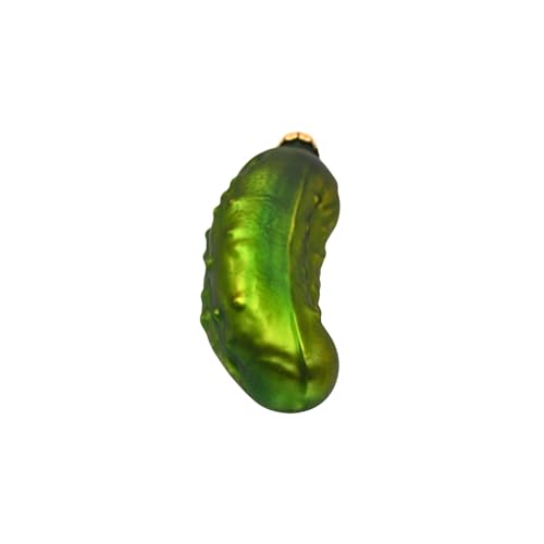 Adorno de pepino navideño Dekohelden24 en vidrio de 11 cm para decoración de abetos 2