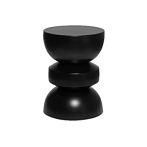 Alice's Home - Table d'appoint. Bout de canapé. Table de Chevet en métal. Noir. Assa. Ø32 x H 43.5cm