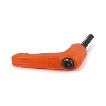 Kipp 06610-1062X35 Fiberglass Reinforced Plastic/Steel Adjustable Handle with M6 External Thread, NovoGrip" Style, Steel Components, Metric, 35 mm Screw Length, Size 1, Orange Color