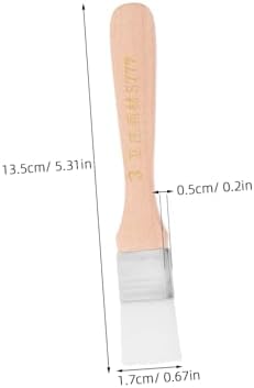 NUOBESTY Boya ve yapıştırıcılar için 6 parçalı naylon fırça, hassas renk rötuşları için kalınlaştırılmış kıllar, uzun ömürlü, pürüzsüz ahşap sap, çok yönlü, boyama aksesuarları ve mobilya boyaları - Görsel 2