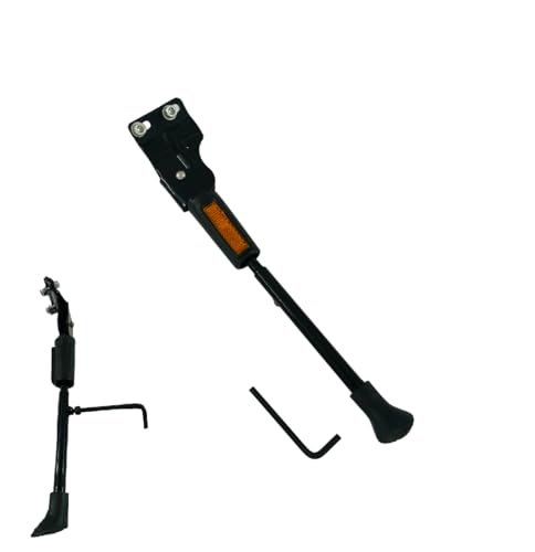 Image of Shrenik Cycle Stand Adjustable 24-29 Inch Bicycle Side Kickstand Reflector Double Nut Aluminum Alloy Junior Senior MTB Bikes Allen Key Included