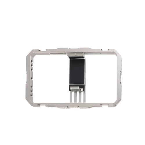 Jaula para teléfono ASHATA con asas dobles de aluminio para vlogging 3