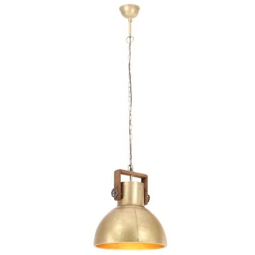 Suspension en laiton 40cm E27 au design industriel chic et élégant
