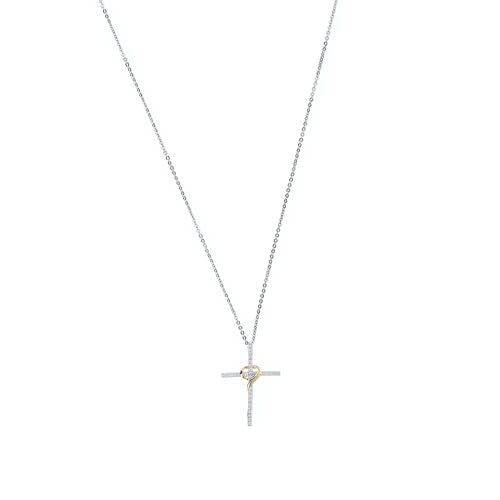 Collier croix Illumina SHALOM argent 925 le cadeau idéal avec zircons