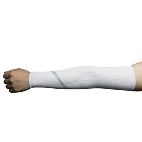 Couvre-bras compression respirant blanc XL cyclisme haute qualité