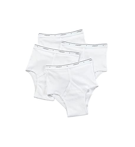 Jockey 4-pk. White Full Rise Briefs (36 Waist, White)