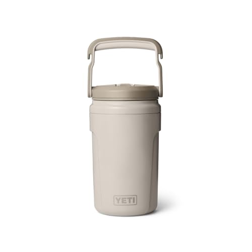 Image of YETI Silo 40 oz Insulated Magslider Straw Cap Water Jug - Leakproof, Lightweight Sports Bottle with Fence Hook Handle - Keeps Drinks Ice-Cold - Ideal for Gym, Sports & Tournaments, Cape Taupe