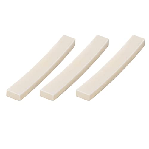 HANABASS 3Pcs Electric Guitar String Nuts Ox Bone Replacement for Enhanced Sound Compact and Durable Guitar Accessories for Musicians