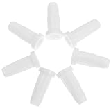 HEALEEP 20 Pezzi Coprigambe per Culla Rotelle in Plastica Bianco, Tappi Antirumore per Aste di Collegamento, Protezioni per Ruote e Fermaruote per Mobili, Accessori per Lettini e Sala