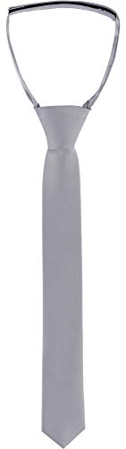 Ladeheid Corbata Unisexo Niños KJ (31cm x 4cm, Plata)