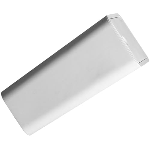 Poubelle rectangulaire plastique blanc grande capacité avec couvercle moderne