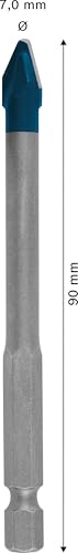 Bosch 1x Foret EXPERT HEX-9 Hard Ceramic (pour Carrelages durs, Carreaux tendres, Ø 7,00 mm, Professional Accessoire Perceuse/Visseuse à percussion, Perceuses/visseuses rotatives)