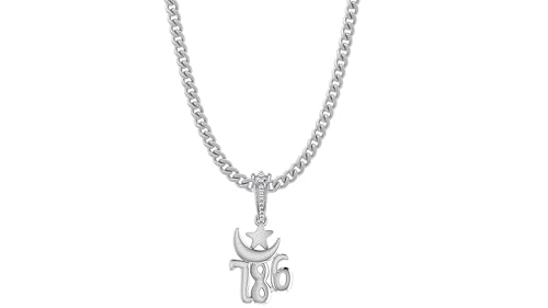 Pendentif porte-bonheur 786 en argent, le cadeau spirituel parfait