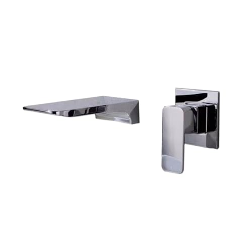 Robinet cascade encastré de salle de bain split en cuivre noir - 2