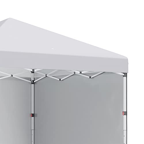 Miniatura 9 de Outsunny Carpa Plegable Pop-Up Gazebo 3x3 M Cenador Plegable Con 2 Paredes Laterales Anti-Uv Altura Ajustable En 3 Niveles Sacos De Arena Y Bolsa De Transporte Con Ruedas Para Camping Fiestas Blanco