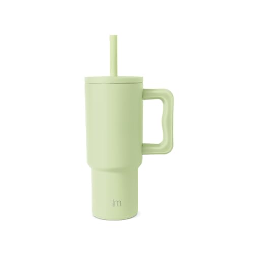 Image of Simple Modern Kids 24 oz Tumbler with Handle and Silicone Straw Lid | Spill Proof and Leak Resistant | Reusable Stainless Steel Bottle | Gift Kids Boys Girls | Trek Collection | Sandy Seas