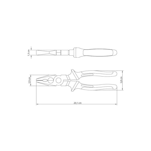 Tramontina 41001118, Alicate Universal 8'', Amarelo