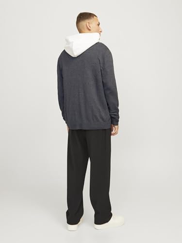 كارديجان ايميل محبوك بأزرار للرجال، مقاس لارج L، بلون أسود من جاك اند جونز