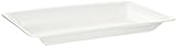 Bluesky Trading White Plastic Rectangular Serving Tray (10"x 14") - Pack of 1 - Classy Design, Perfect Serving Platter For Weddings, Birthday Parties, Entertaining, Catering Events, Home Use, & More