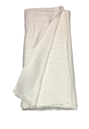 Image of BKRKJ Women's Rayon Cotton Unstitched Fabric by Meter for Sewing Suit Salwar Chudidar Patiyala Kurti Shirt Kameez Blouse Kurta Pyjama (4.5 Meter, White)