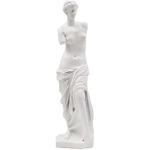 DOUBLETOP Vienna Goddess Resin Sculpture Statue Ornament Nordic Minimalist Home Bedroom Desktop Decoration Creative Modern Handicraft Gifts Trumpet Cover