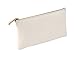 Clairefontaine 104513C - Une trousse plate Flying Spirit 22x11 cm, en cuir d'agneau lisse, Blanc