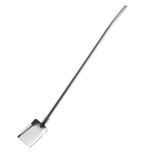 Pajitas de cuchara de metal – Pajitas de acero inoxidable | Cuchara de paja de filtro reutilizable | Cuchara de mezcla | Cuchara con mango de popote | Cuchara 2 en 1 para cucharadita de patio barbacoa