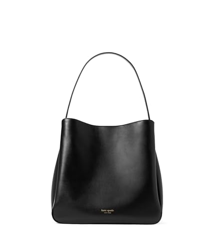 Kate Spade New York Grace Fine Grain Leather Large Hobo Hobo, Black, One Size, Handbag